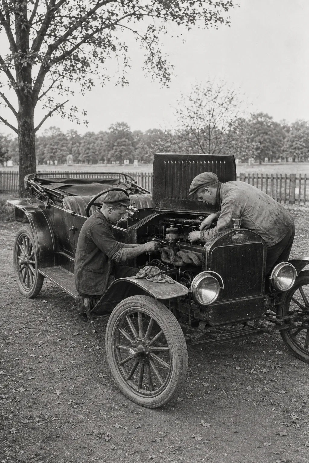 Historische Motoreninstandsetzung in den Anfängen von Hoeckle